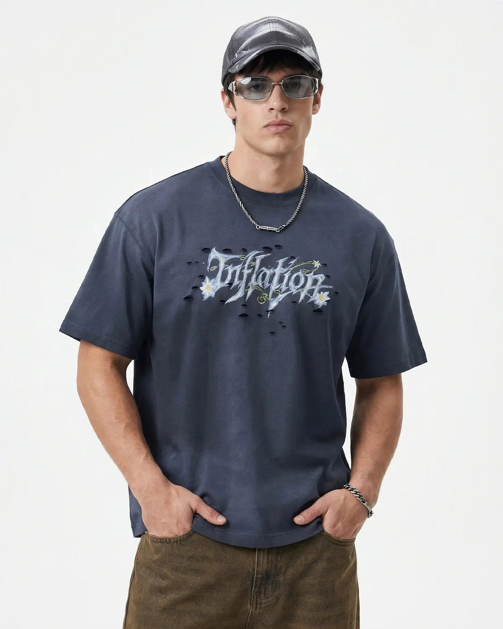 Monkey Washed Ripped Graphic Tees | Flation Streetwear