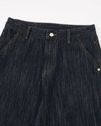 Dark Indigo Wide Bootcut Jeans | Flation Streetwear