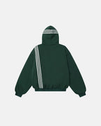 Gothic Striped Hooded Bomber Jacket  | Flation Streetwear