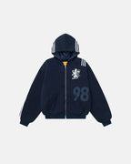Gothic Striped Hooded Bomber Jacket  | Flation Streetwear