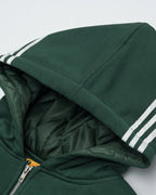 Gothic Striped Hooded Bomber Jacket  | Flation Streetwear
