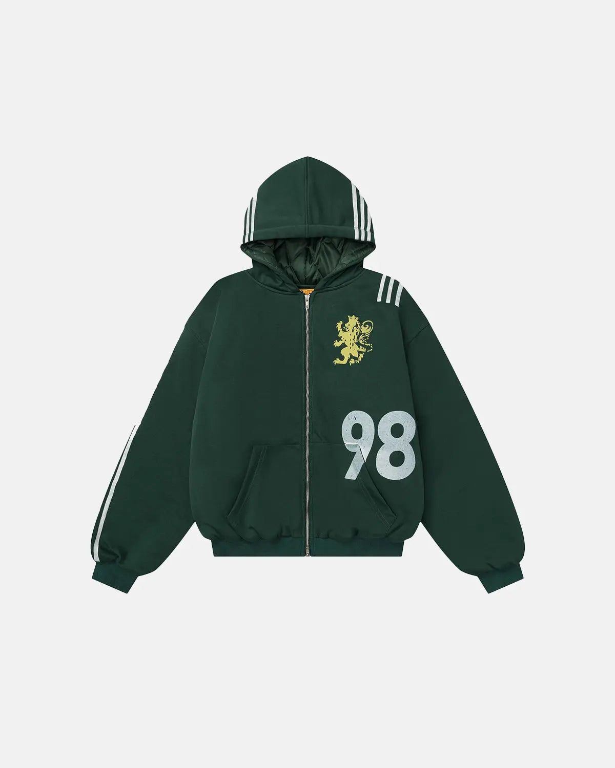 Gothic Striped Hooded Bomber Jacket  | Flation Streetwear