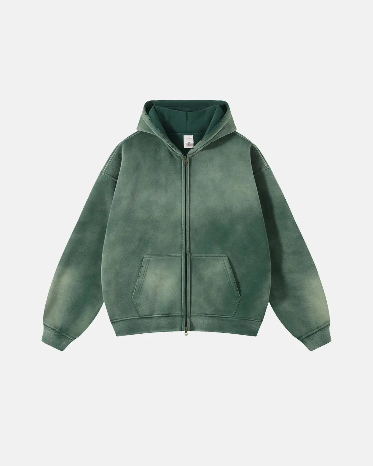 Flation Monkey Wash Zip Up Hooded Jacket