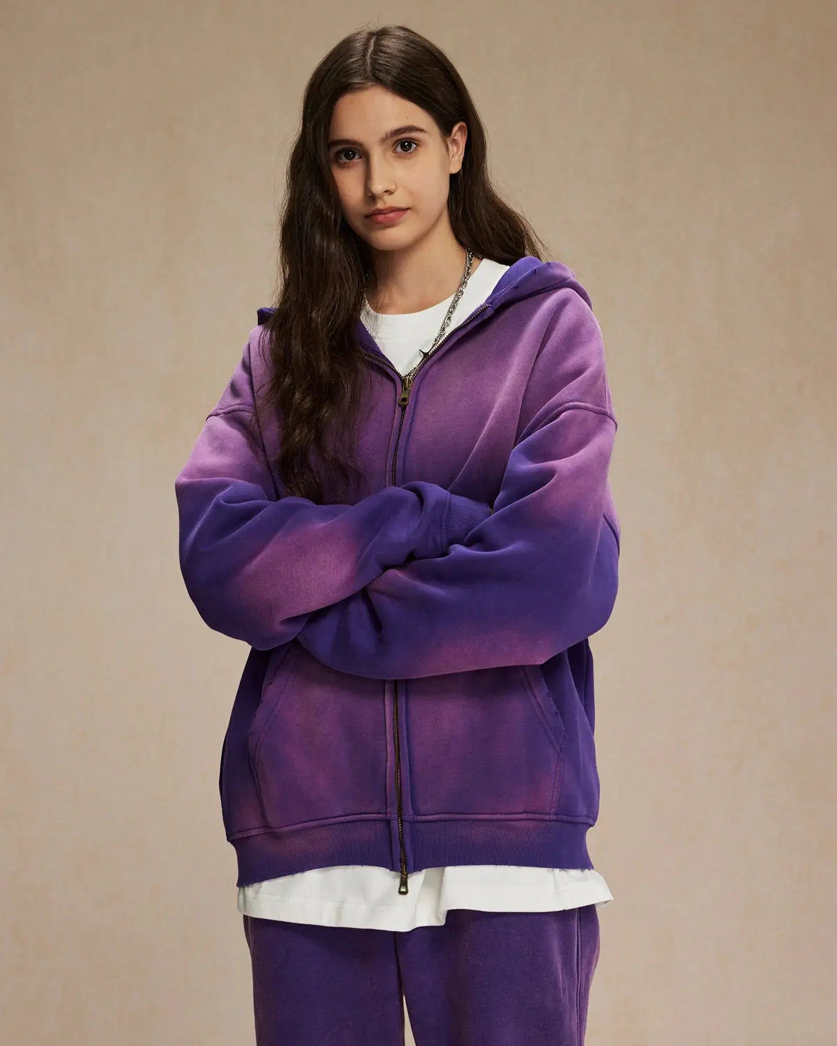 Flation Monkey Wash Zip Up Hooded Jacket