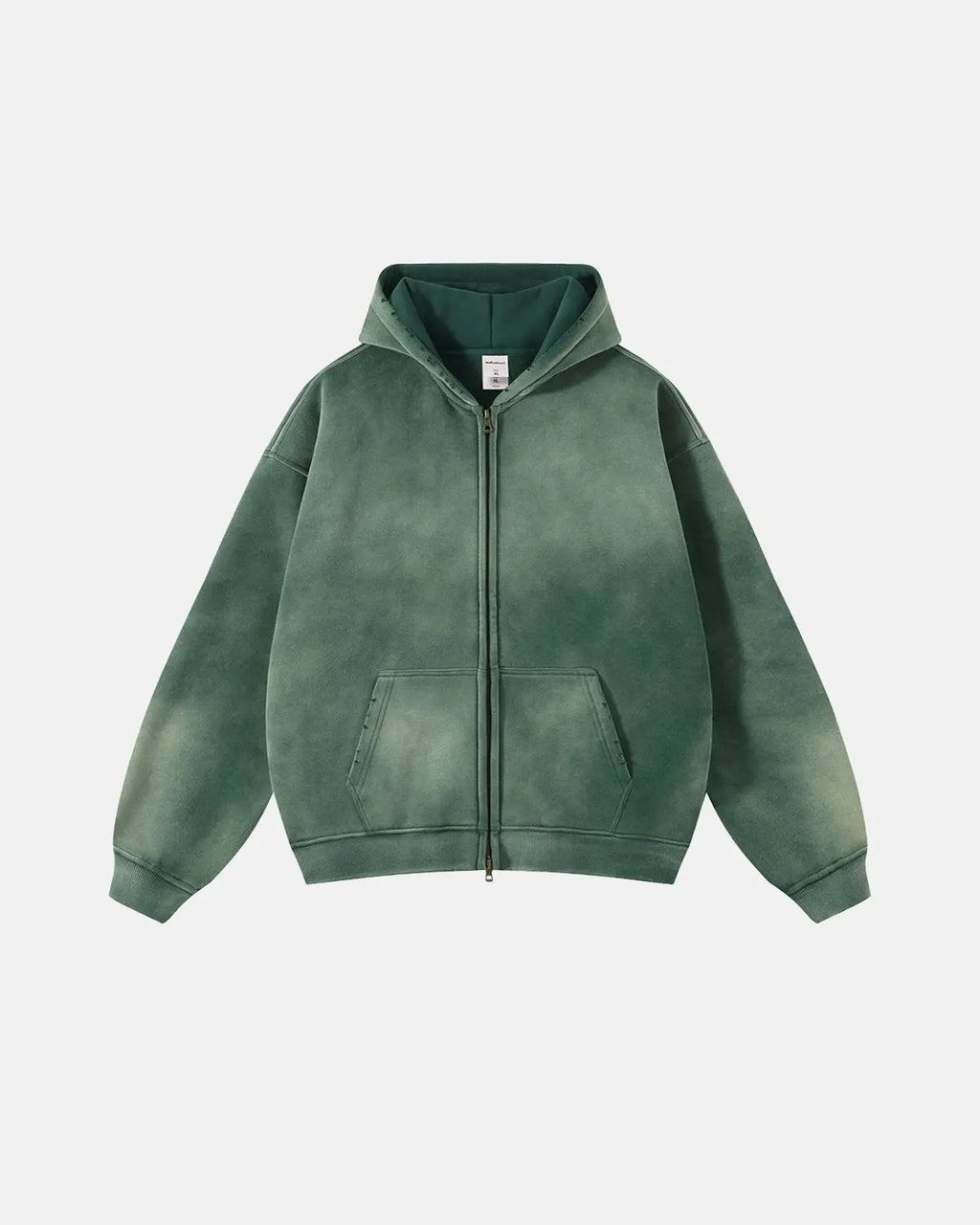 Flation Monkey Wash Zip Up Hooded Jacket