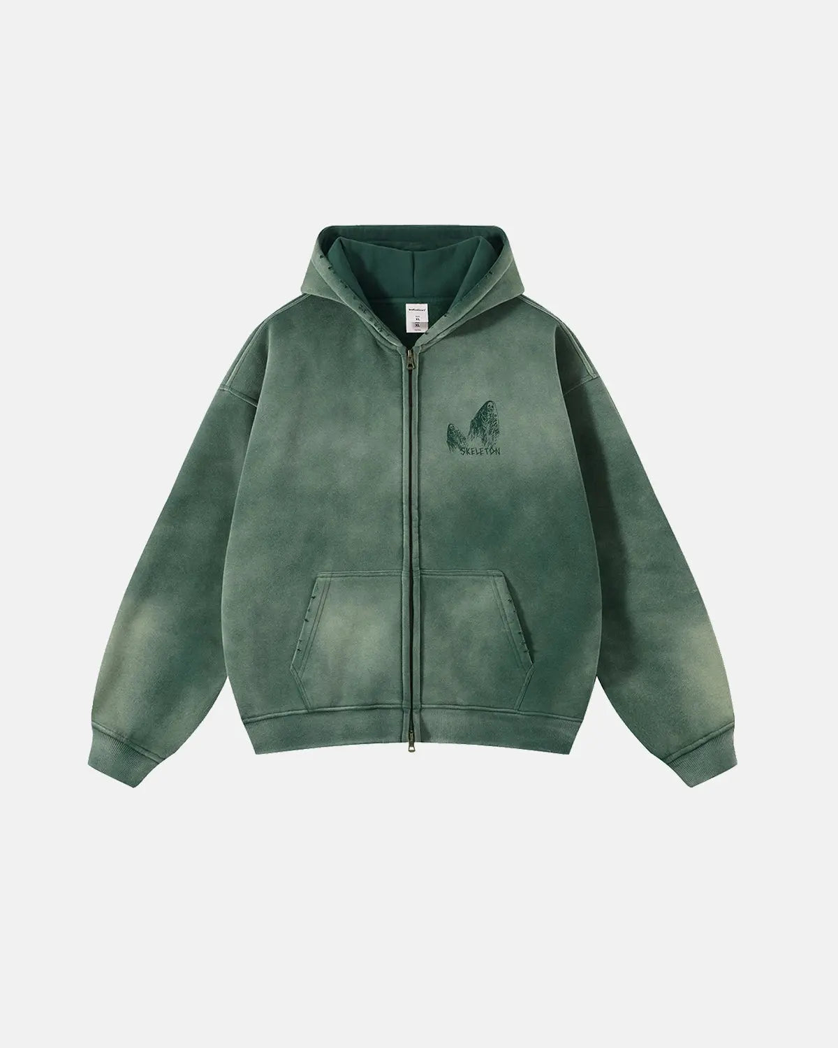 Graphic Monkey Wash Zip Up Hoodies | Flation Streetwear