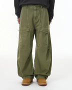 Multi Pockets Garment Washed Cargo Pants | Flation Streetwear