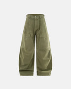 Multi Pockets Garment Washed Cargo Pants | Flation Streetwear