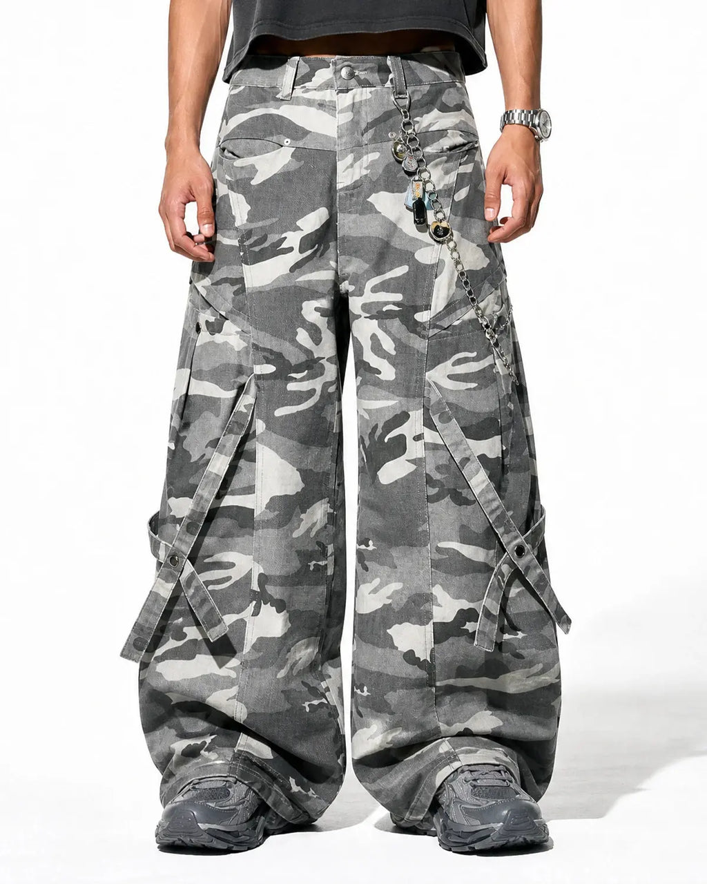 Multi-Pockets Barrel Camouflage Cargo Pants | Flation Streetwear