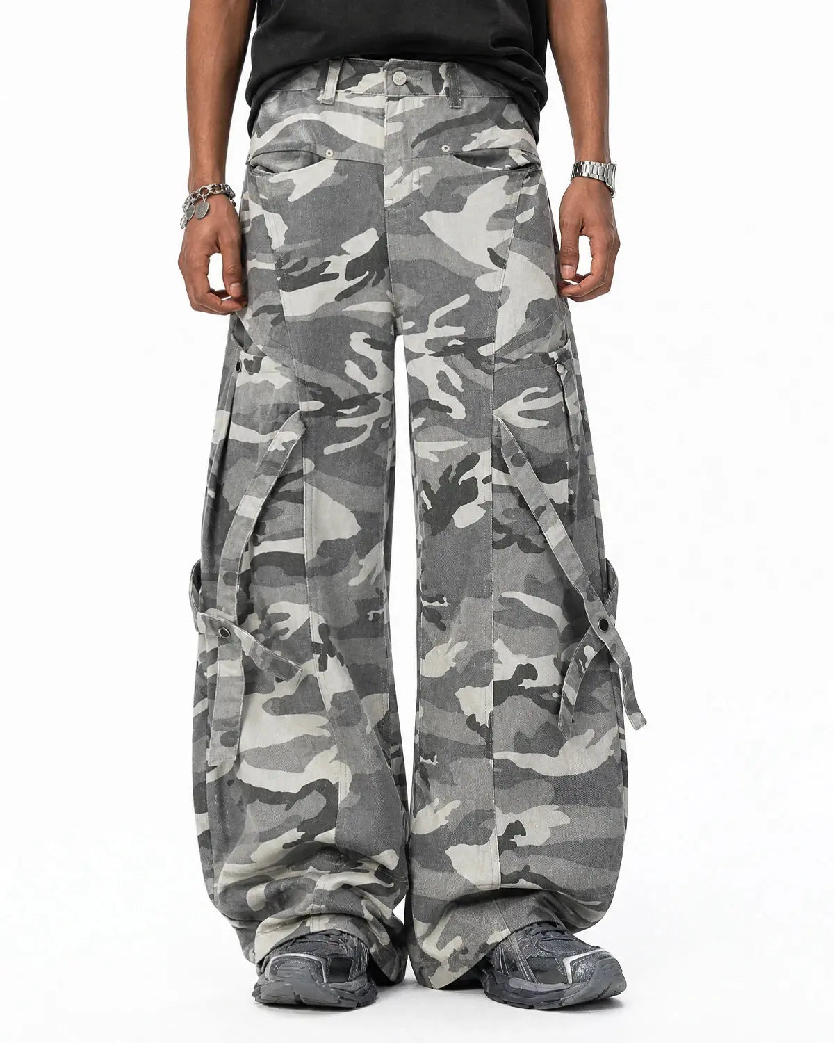 Multi-Pockets Barrel Camouflage Cargo Pants | Flation Streetwear