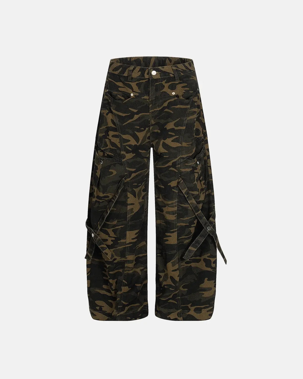 Multi-Pockets Barrel Camouflage Cargo Pants | Flation Streetwear