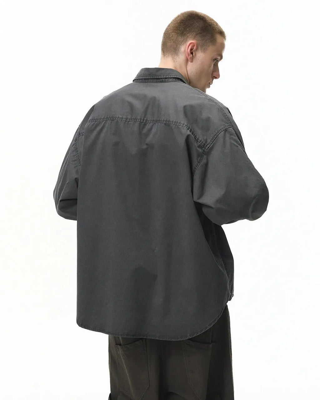 Acid Wash Cargo Shirt Jacket | Flation Streetwear