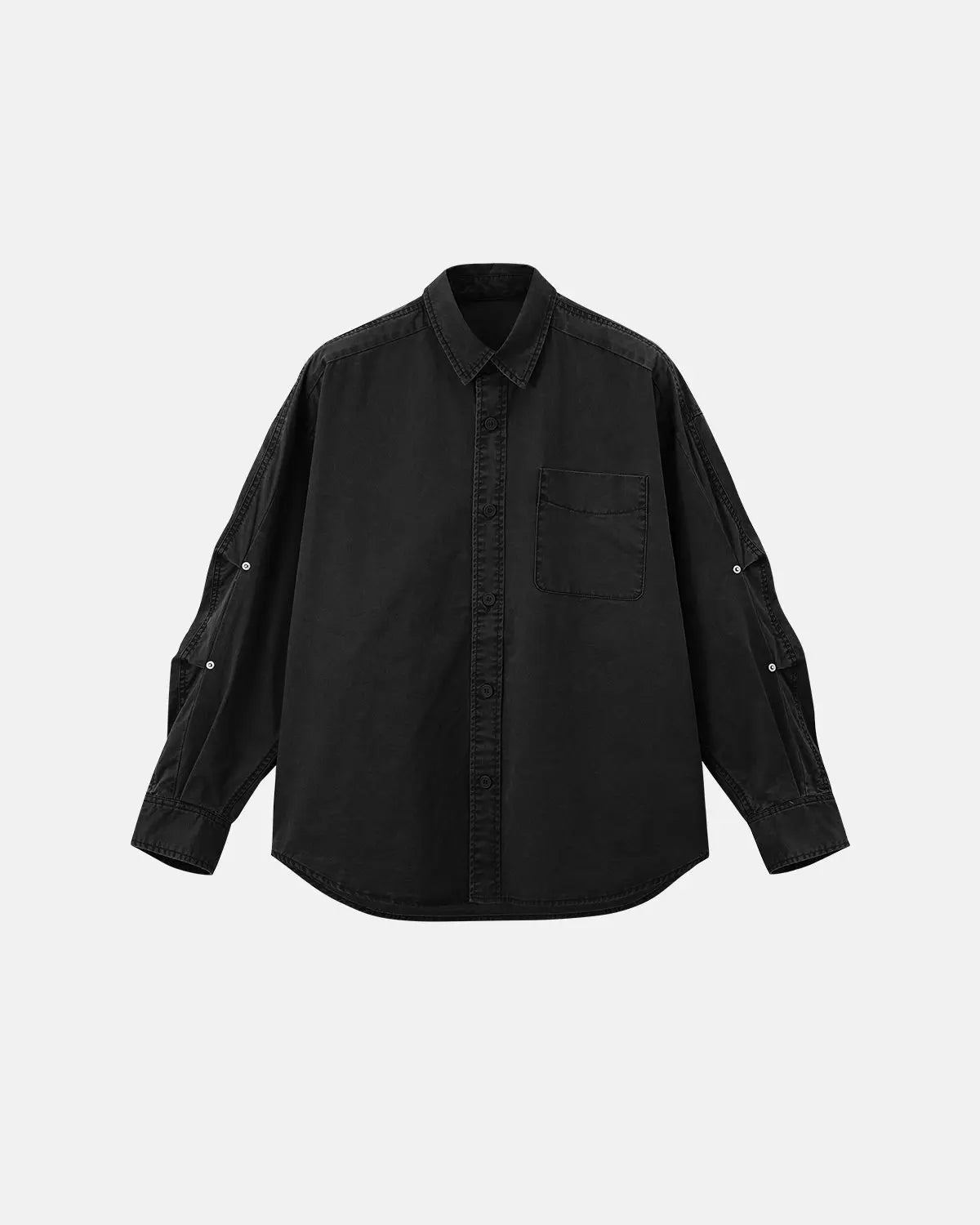 Acid Wash Cargo Shirt Jacket | Flation Streetwear