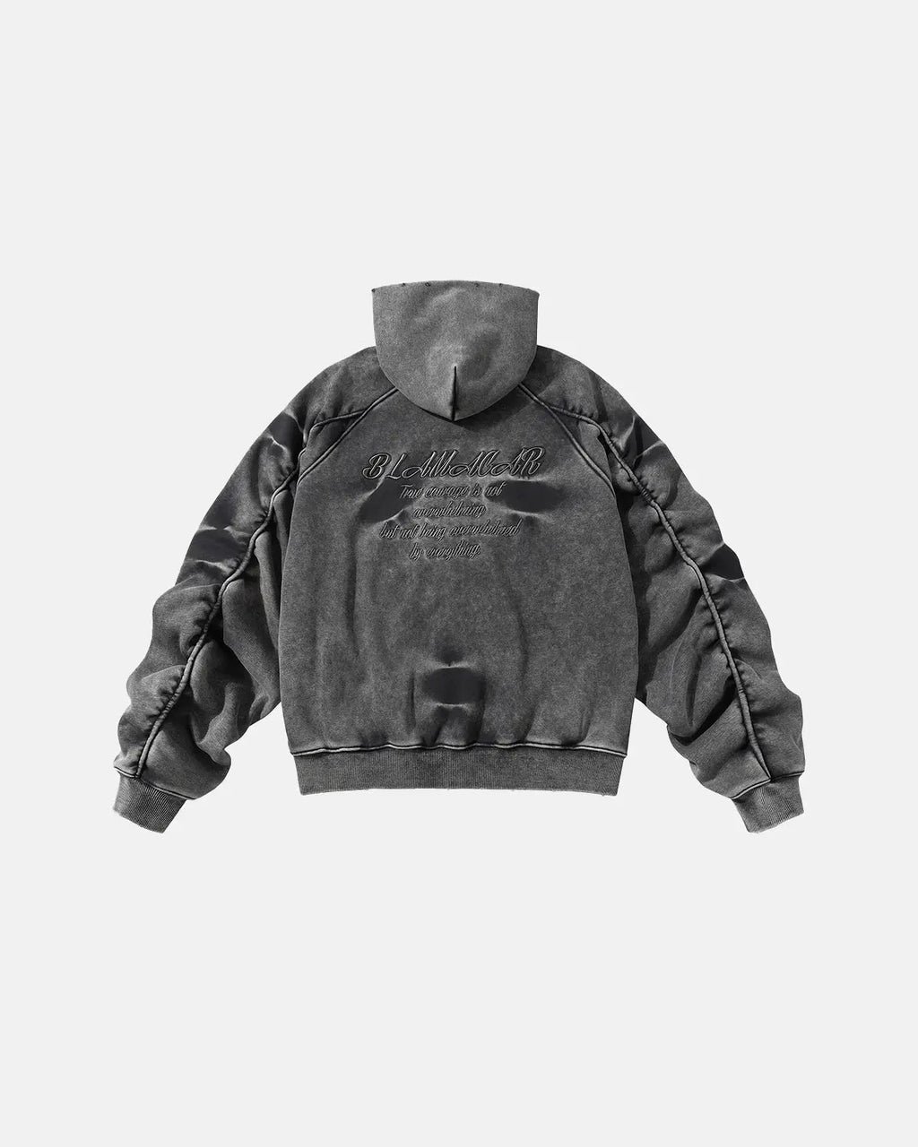 Acid Washed Embroidery Zip Up Hoodies | Flation Streetwear