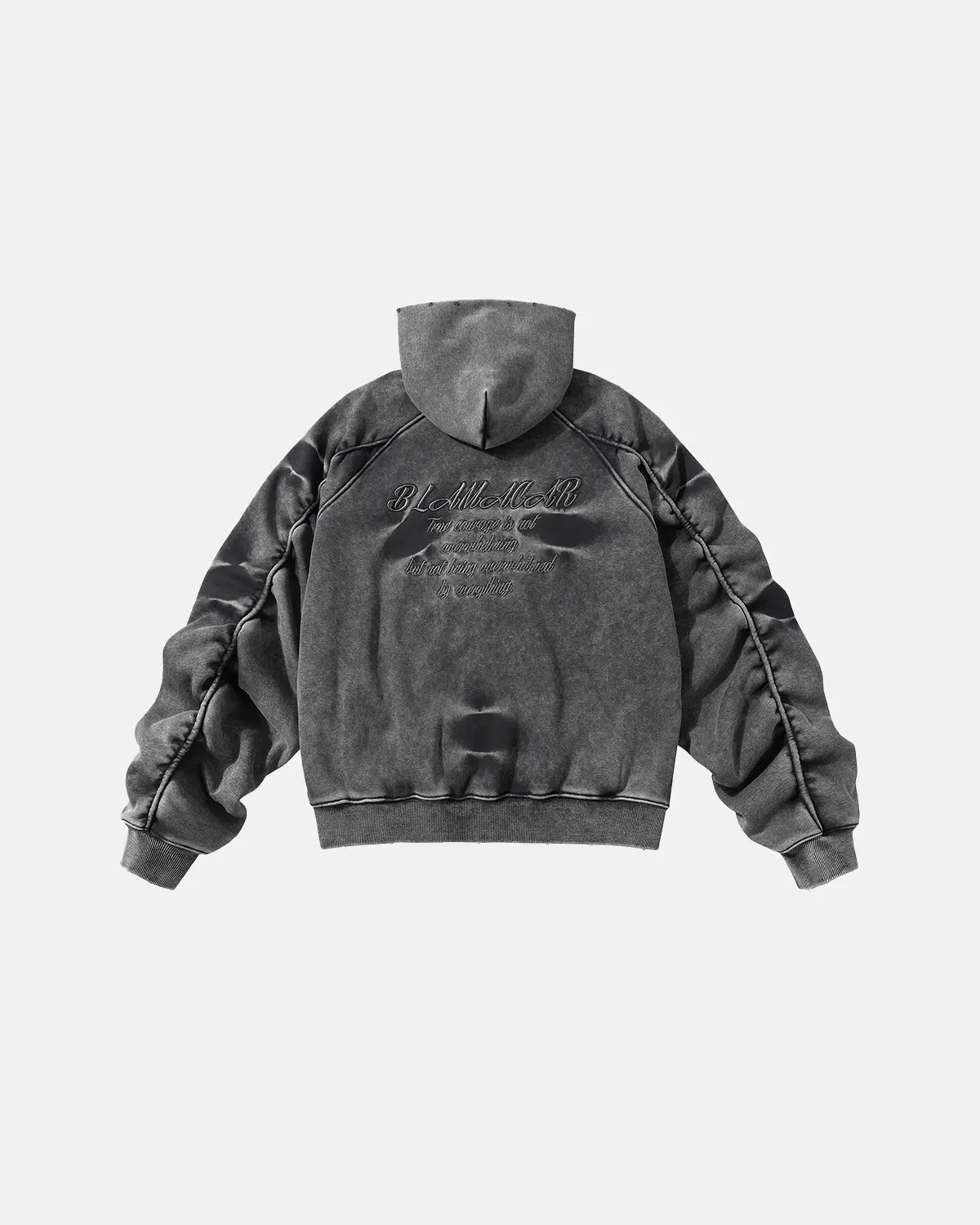 Acid Washed Embroidery Zip Up Hoodies | Flation Streetwear