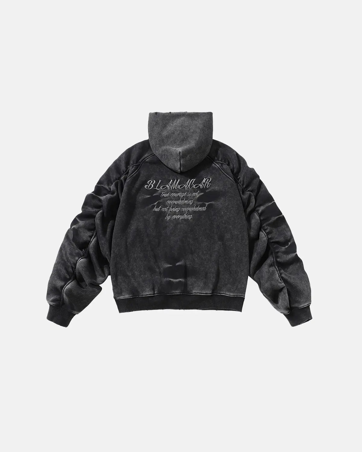 Acid Washed Embroidery Zip Up Hoodies | Flation Streetwear