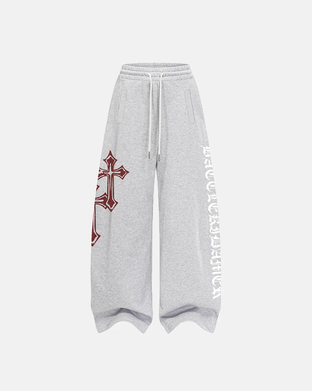 Cross Print Baggy Sweatpants | Flation Streetwear