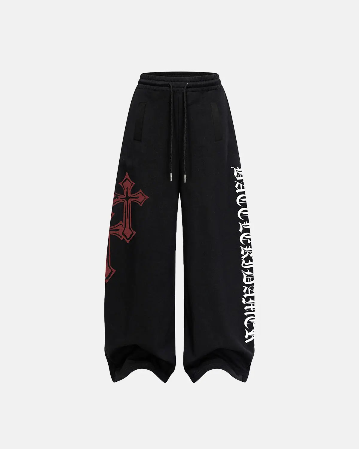 Cross Print Baggy Sweatpants | Flation Streetwear