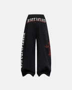 Cross Print Baggy Sweatpants | Flation Streetwear