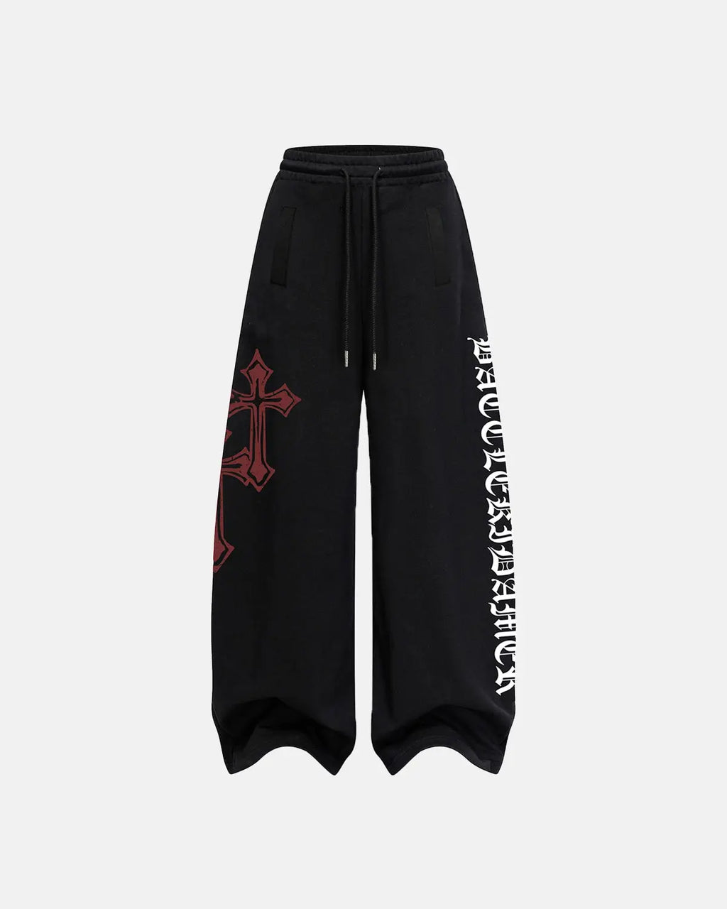 Cross Print Baggy Sweatpants | Flation Streetwear