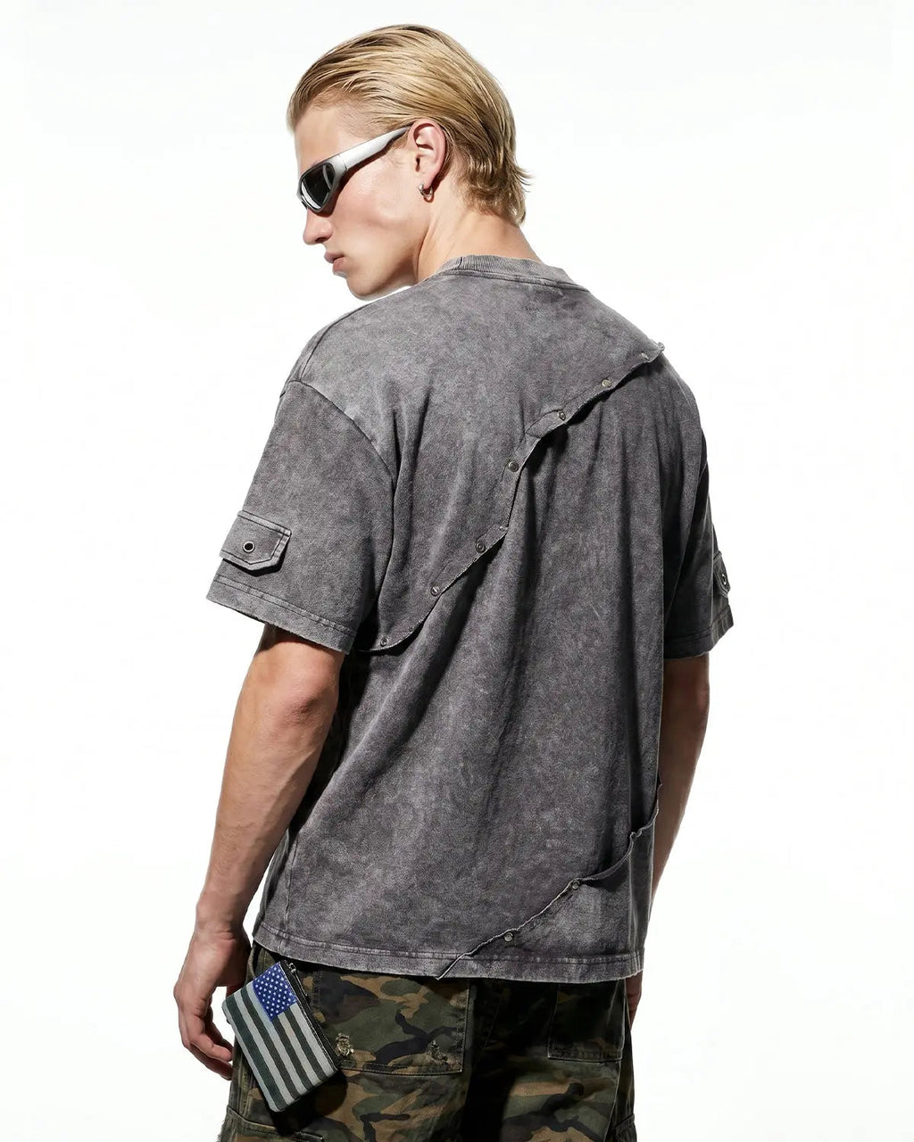 Deconstructed Washed Oversized T-Shirt | Flation Streetwear