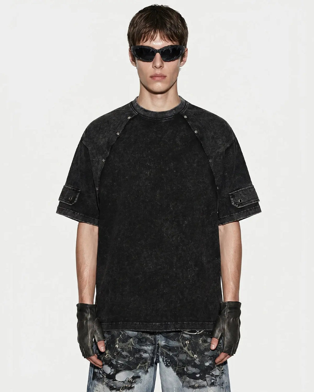 Deconstructed Washed Oversized T-Shirt | Flation Streetwear