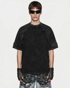 Deconstructed Washed Oversized T-Shirt | Flation Streetwear