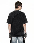 Deconstructed Washed Oversized T-Shirt | Flation Streetwear