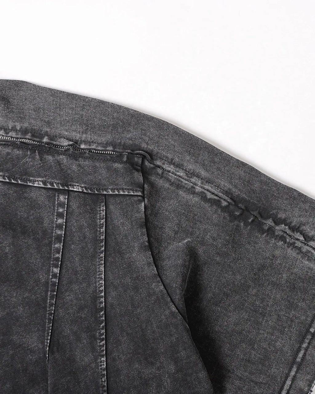 Distressed Washed Zip Sleeve T-Shirt | Flation Streetwear