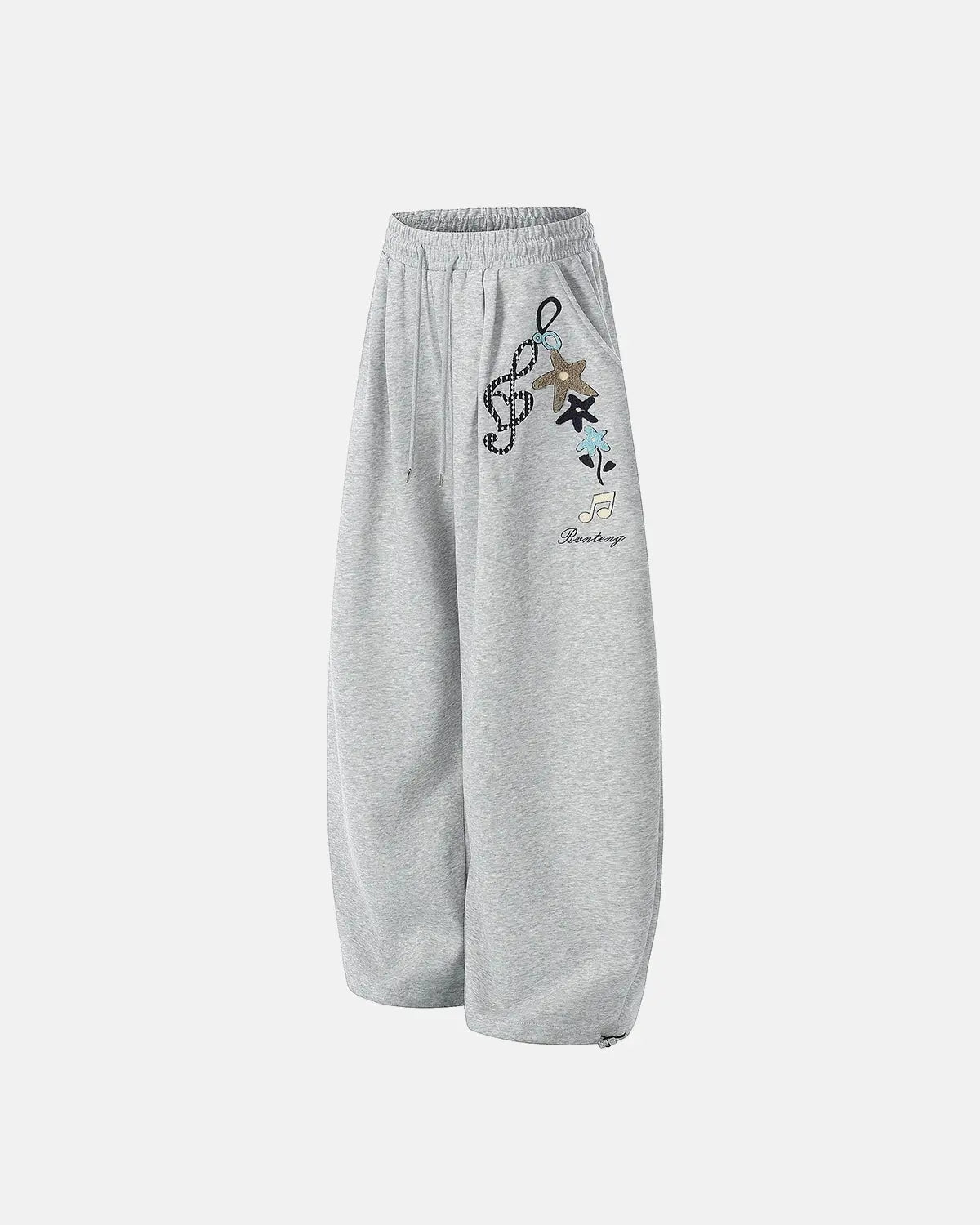 Applique Baggy Sweatpants | Flation Streetwear