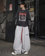 Baggy Wide Leg Sweatpants with Waistband | Flation Streetwear