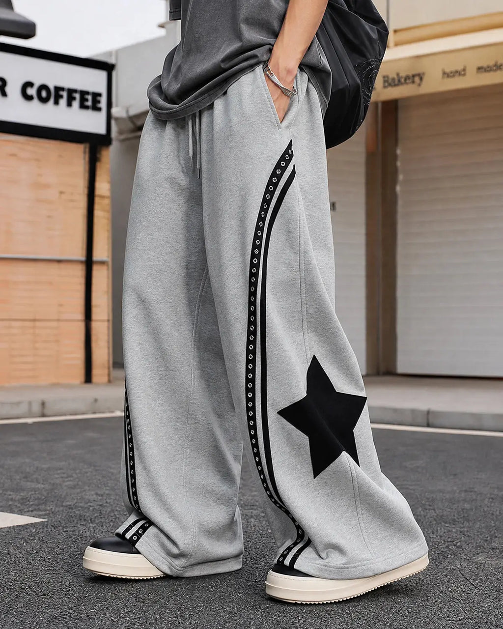Contrast Patchwork Barrel Sweatpants | Flation Streetwear