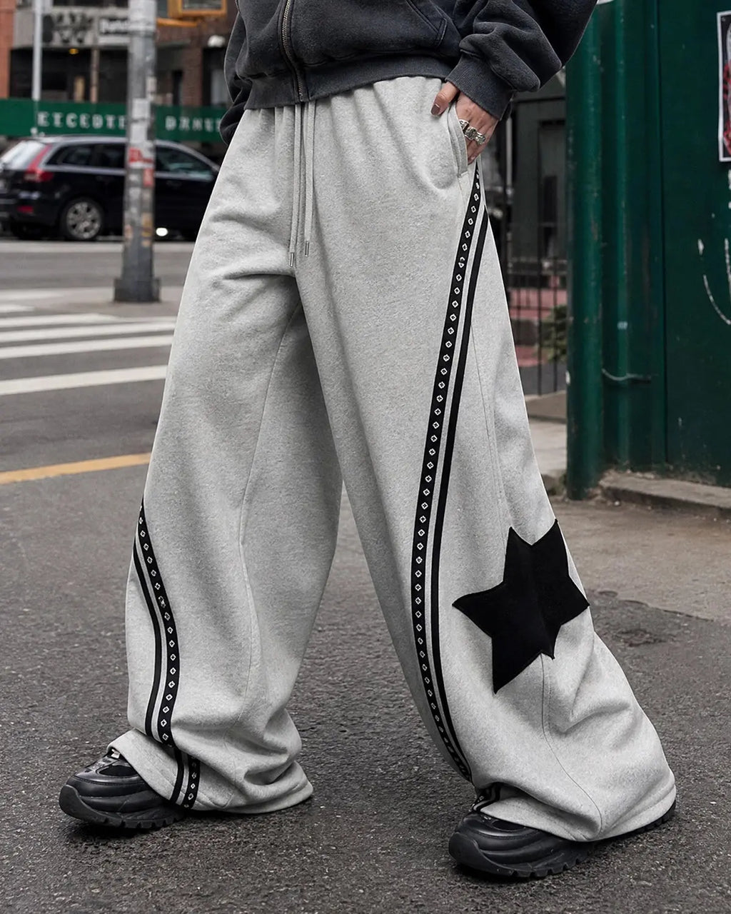 Contrast Patchwork Barrel Sweatpants | Flation Streetwear