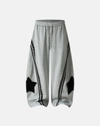 Contrast Patchwork Barrel Sweatpants | Flation Streetwear