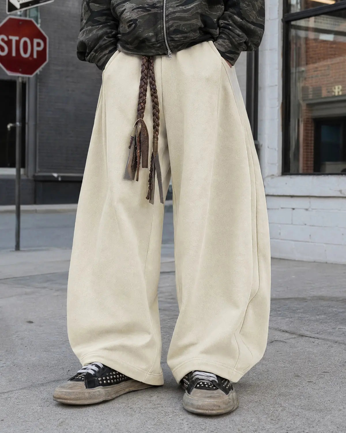 Deconstructed Wide Leg Sweatpants | Flation Streetwear