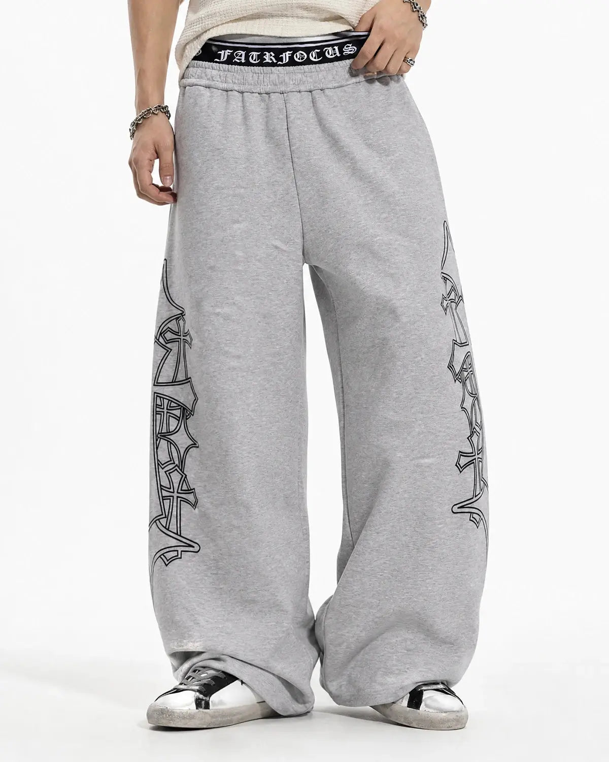 Gothic Layered Baggy Sweatpants | Flation Streetwear