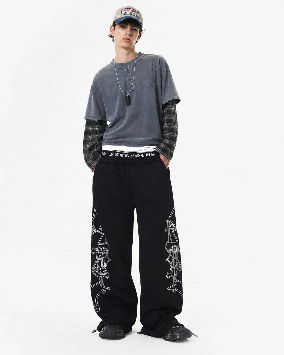 Gothic Layered Baggy Sweatpants | Flation Streetwear