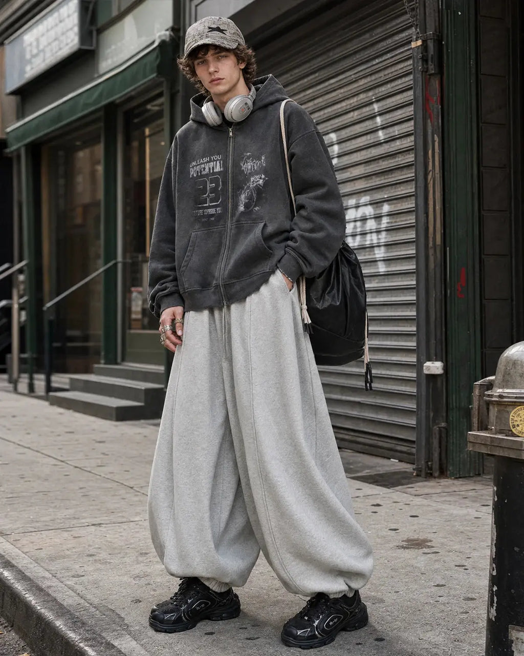 Grey Baggy Jogger Sweatpant | Flation Streetwear