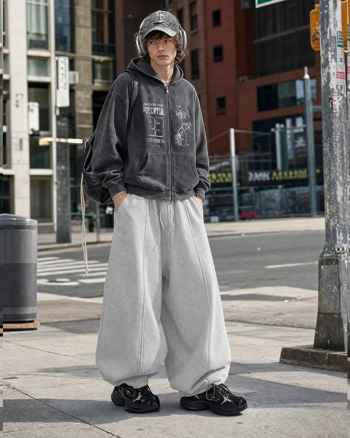 Grey Baggy Jogger Sweatpant | Flation Streetwear