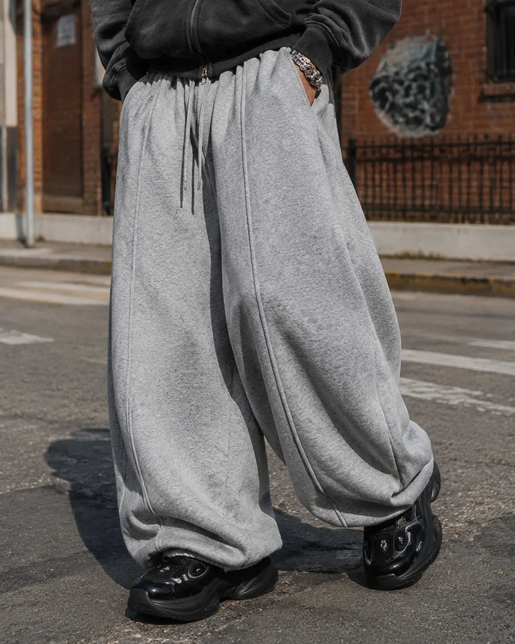 Grey Baggy Jogger Sweatpant | Flation Streetwear