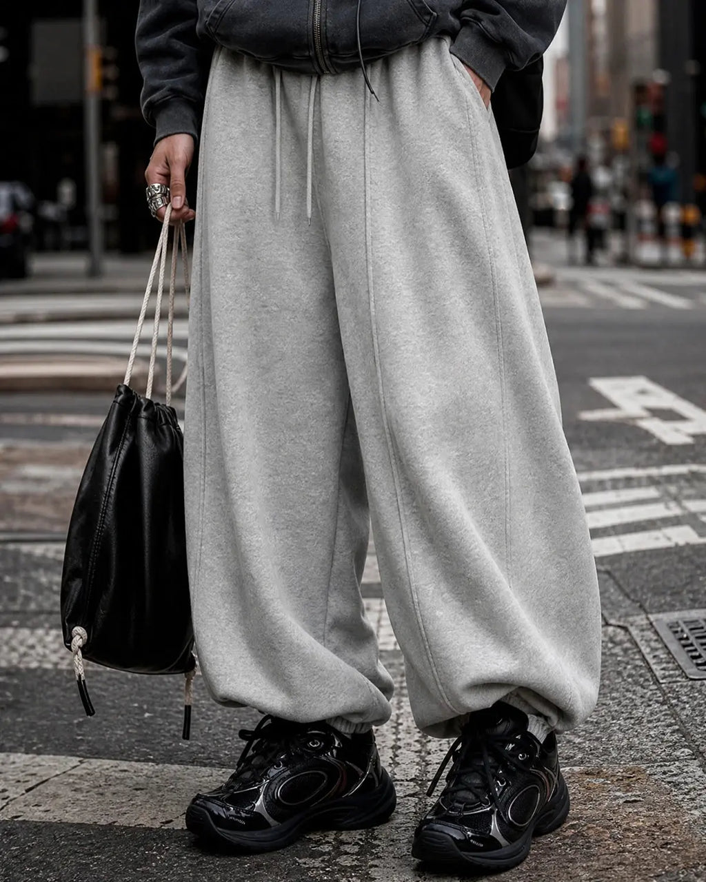 Grey Baggy Jogger Sweatpant | Flation Streetwear
