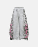 Leopard Graphic Barrel Sweatpants | Flation Streetwear