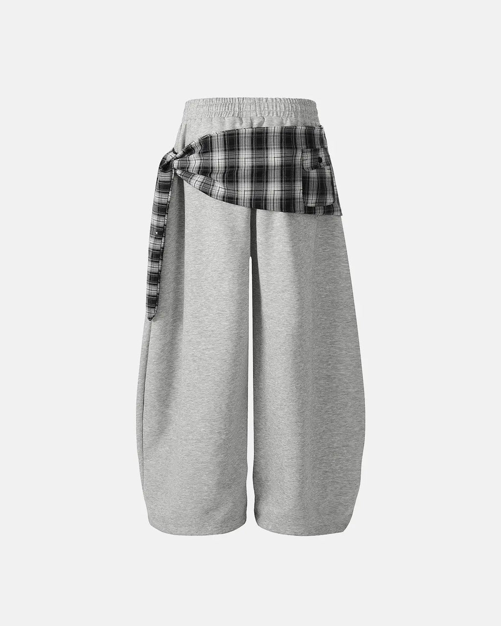 Plaid Layered Baggy Sweatpants | Flation Streetwear