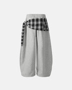Plaid Layered Baggy Sweatpants | Flation Streetwear