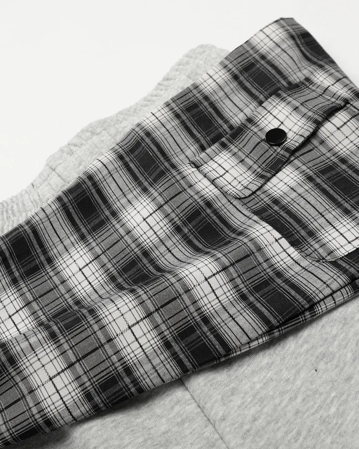 Plaid Layered Baggy Sweatpants | Flation Streetwear