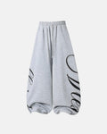 Rhinestone Script Baggy Sweatpants | Flation Streetwear