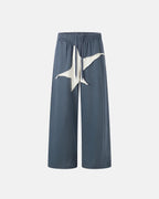 Star Patch Baggy Wide-Leg Sweatpants | Flation Streetwear