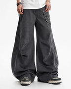 Washed Curved Seam Cargo Pants | Flation Streetwear