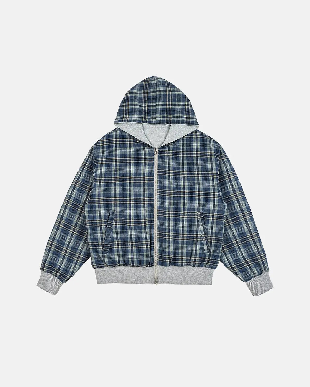 Reversible Plaid Cropped Hoodies | Flation Streetwear