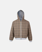 Yellow Plaid Reversible Zip-Up Hoodie | Flation Streetwear